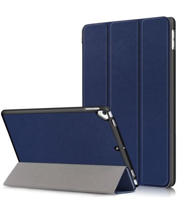 Apple iPad 10.2 (2021/2020/2019) Hoes Tri-Fold Book Case Blauw Hoesjes