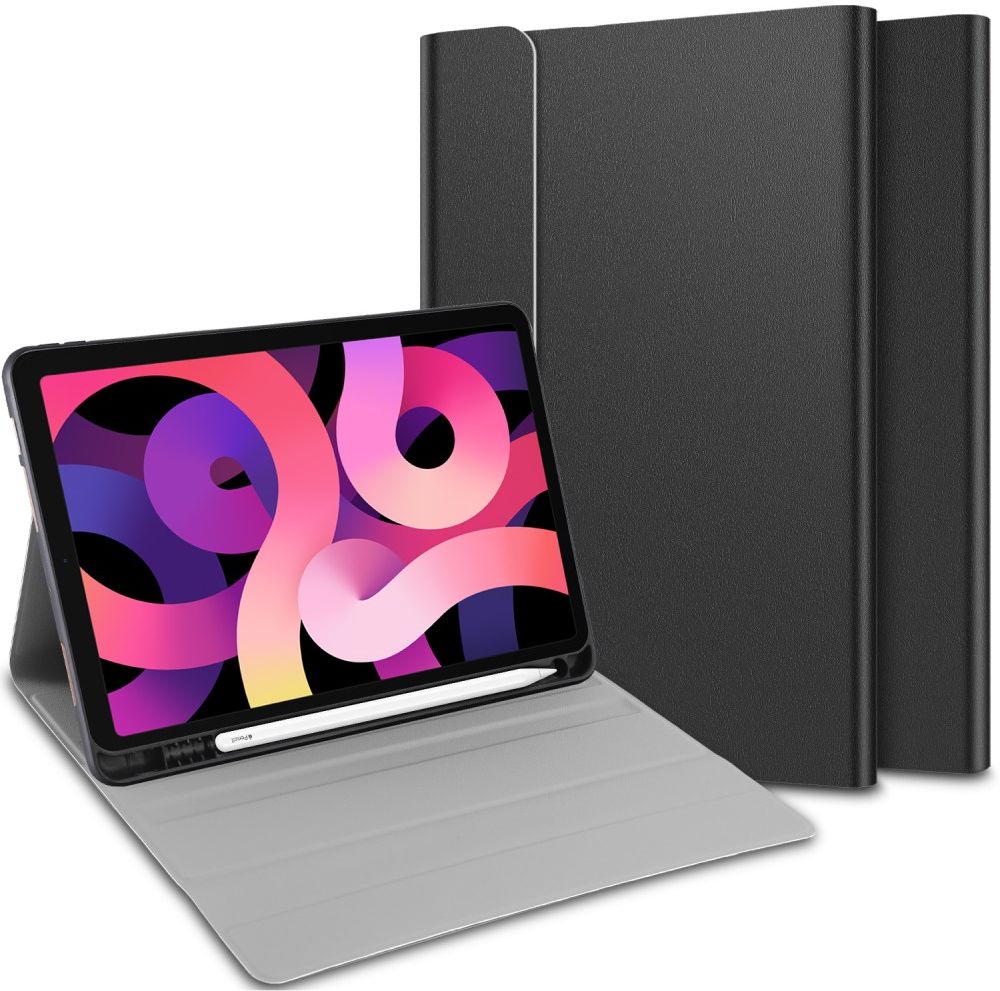 Apple iPad Air 2020 / 2022 Hoes Tri-Fold Book Case Zwart afbeelding 3