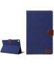 Samsung Galaxy Tab A7 (2020 / 2022) Hoes Wallet Case Jeans Blauw