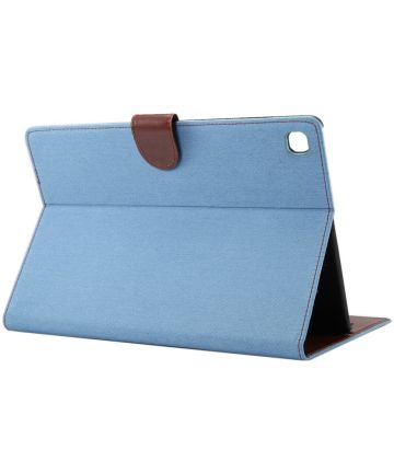 Samsung Galaxy Tab A7 (2020 / 2022) Hoes Wallet Case Jeans Licht Blauw Hoesjes
