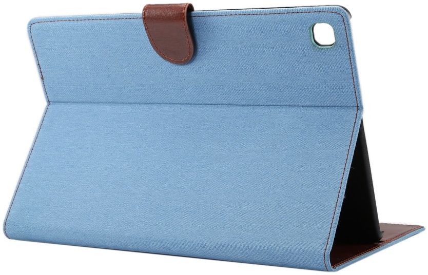 Samsung Galaxy Tab A7 (2020 / 2022) Hoes Wallet Case Jeans Licht Blauw afbeelding 1