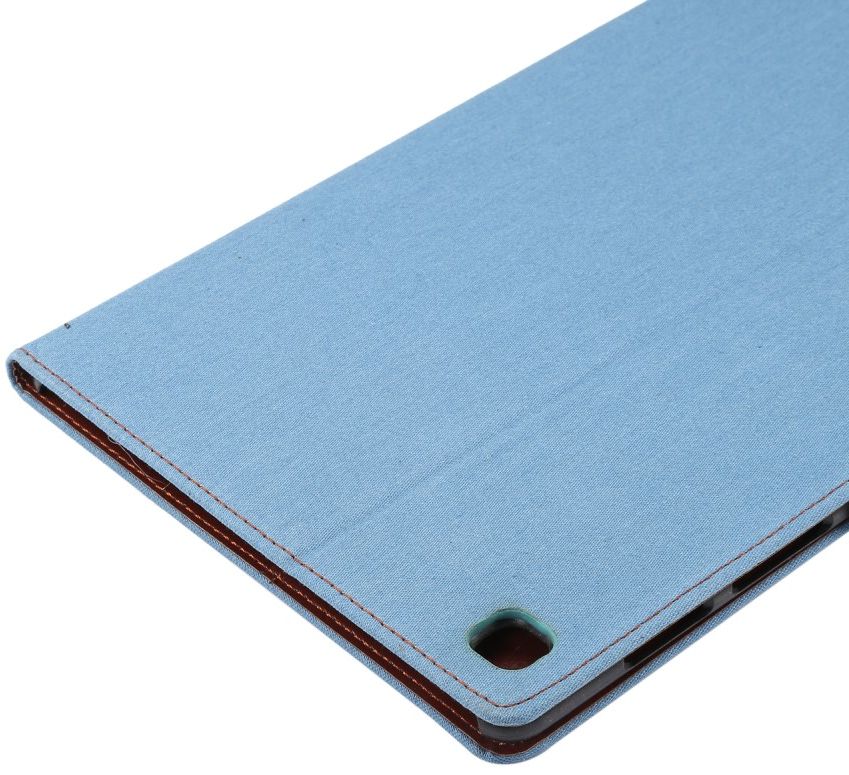 Samsung Galaxy Tab A7 (2020 / 2022) Hoes Wallet Case Jeans Licht Blauw afbeelding 6