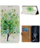 Samsung Galaxy A42 Book Case Hoesje Wallet Met Bloemen Print