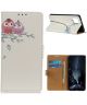 Samsung Galaxy A42 Book Case Hoesje Wallet Met Uilen Print