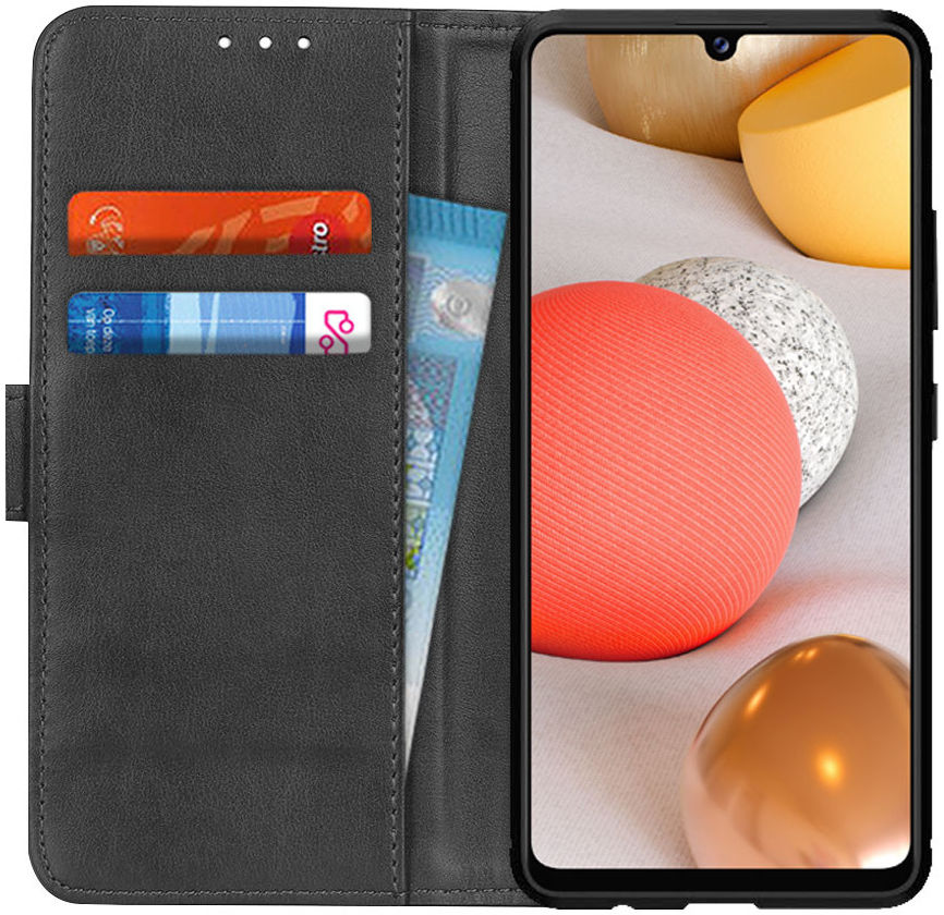 Samsung Galaxy A42 Hoesje Wallet Book Case Zwart afbeelding 1
