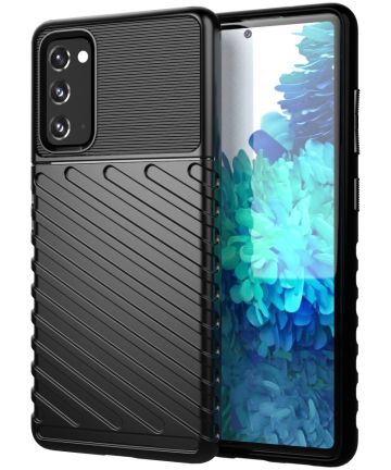 Samsung Galaxy S20 FE Twill Thunder Texture Back Cover Zwart Hoesjes