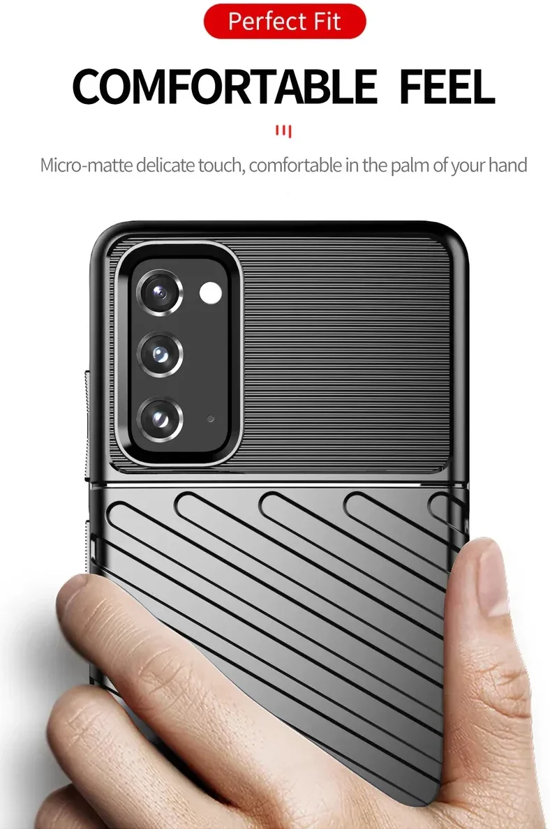 Samsung Galaxy S20 FE Twill Thunder Texture Back Cover Zwart afbeelding 6