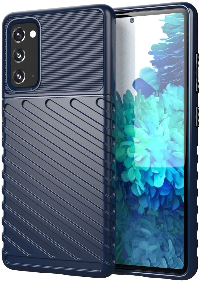 Samsung Galaxy S20 FE Twill Thunder Texture Back Cover Blauw afbeelding 1