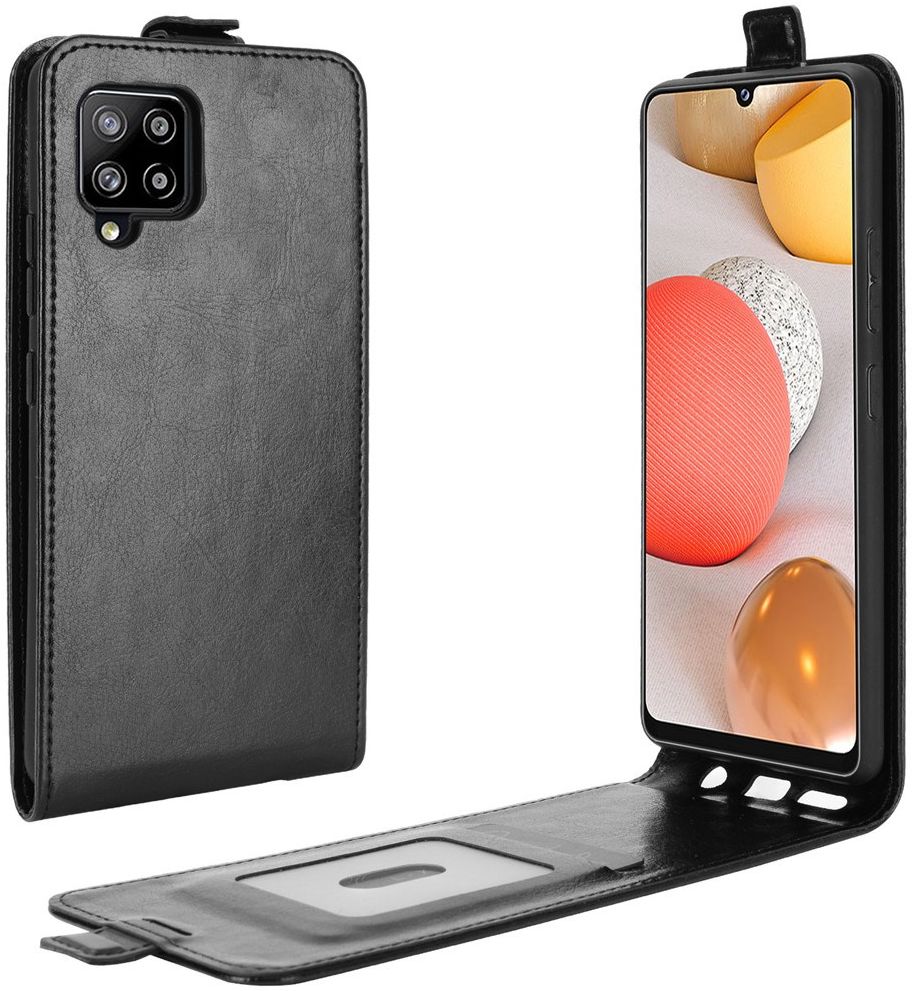 Samsung Galaxy A42 Hoesje Verticale Flip Case  Zwart afbeelding 2