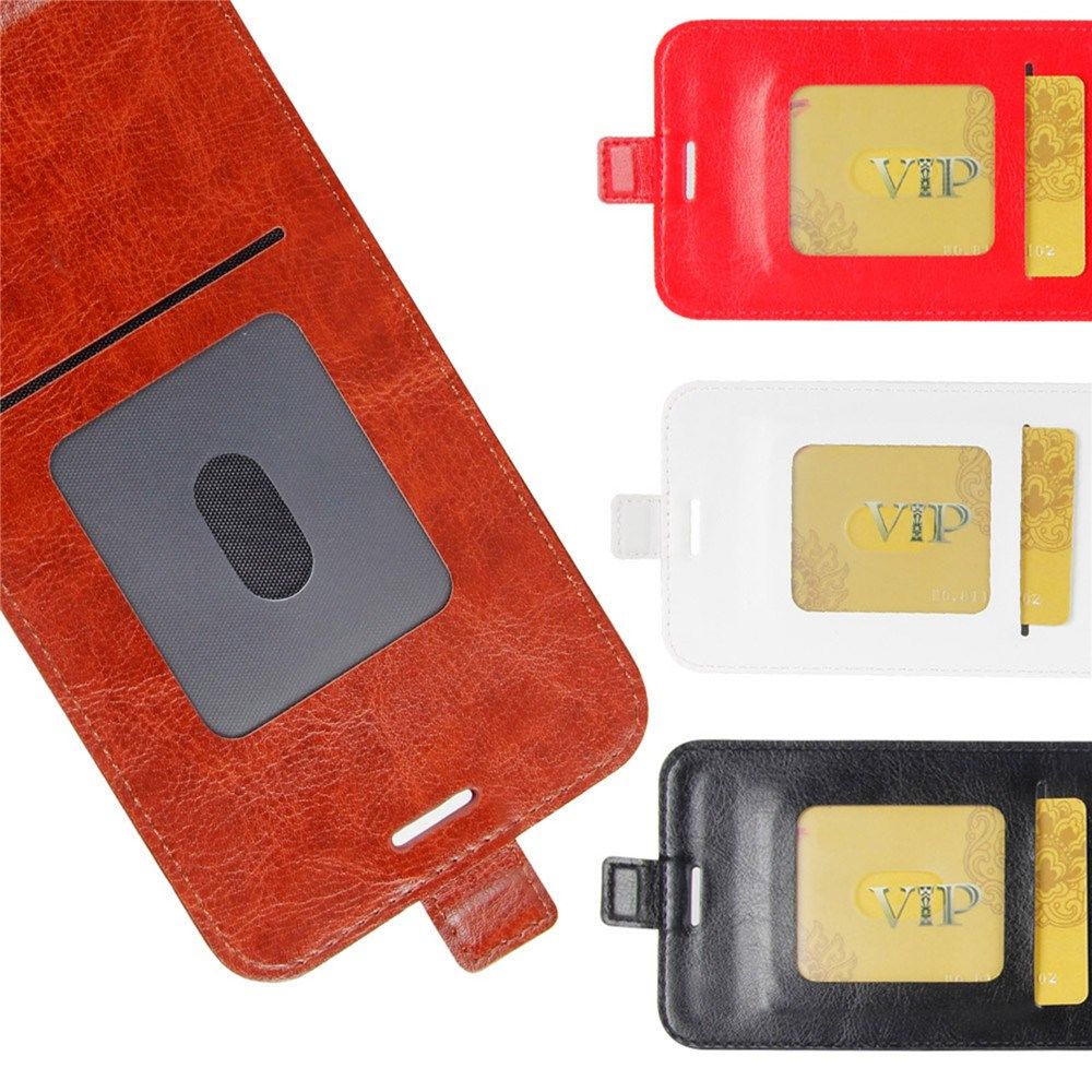 Samsung Galaxy A42 Hoesje Verticale Flip Case Bruin afbeelding 7