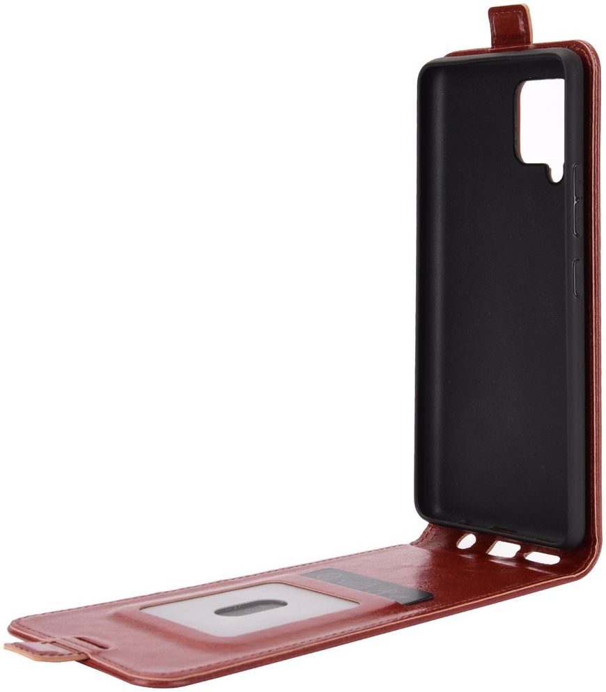 Samsung Galaxy A42 Hoesje Verticale Flip Case Bruin afbeelding 8