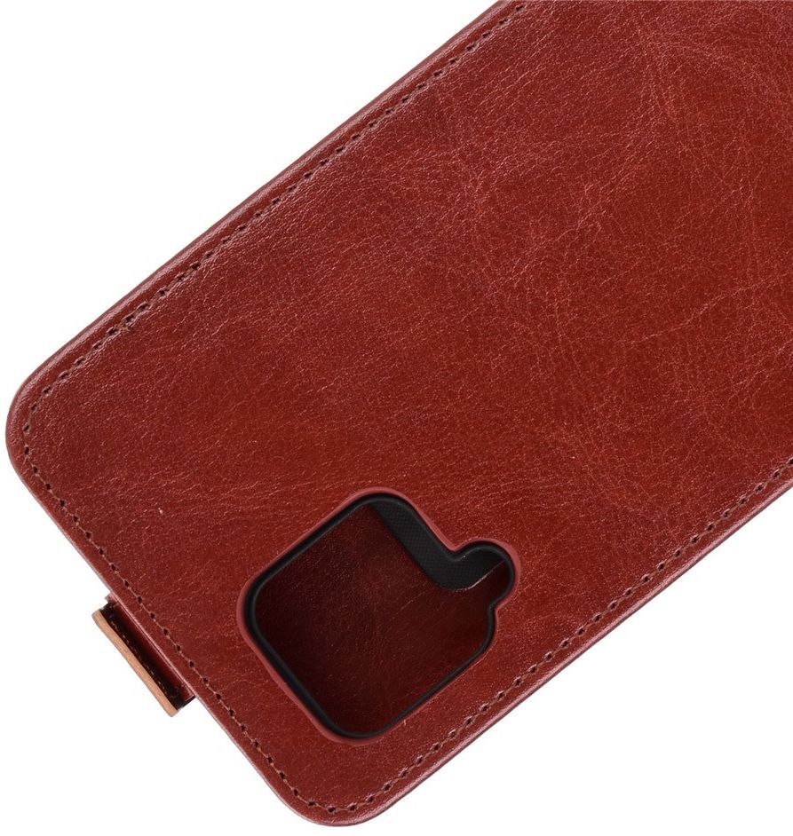 Samsung Galaxy A42 Hoesje Verticale Flip Case Bruin afbeelding 9