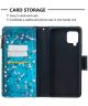 Samsung Galaxy A42 Book Case Hoesje Wallet Met Blossom Print