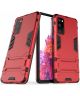 Samsung Galaxy S20 FE Hoesje Shock Proof Back Cover Met Kickstand Rood