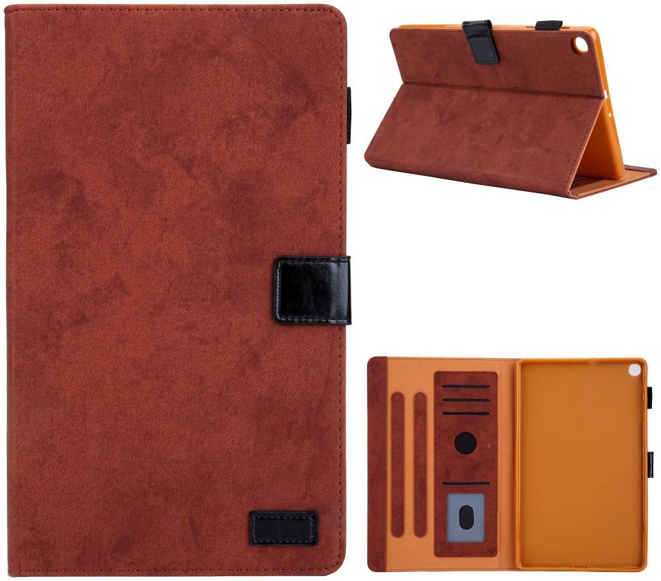 Samsung Galaxy Tab A7 (2020 / 2022) Tri-Fold Hoes Wallet Case Bruin afbeelding 4