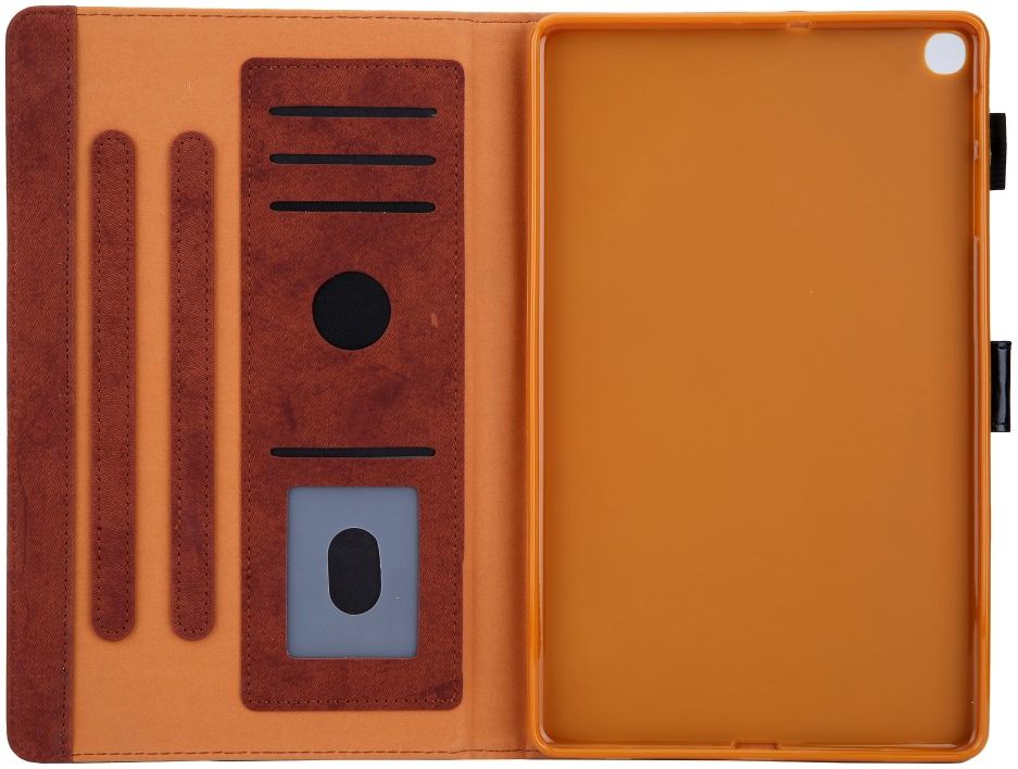 Samsung Galaxy Tab A7 (2020 / 2022) Tri-Fold Hoes Wallet Case Bruin afbeelding 2