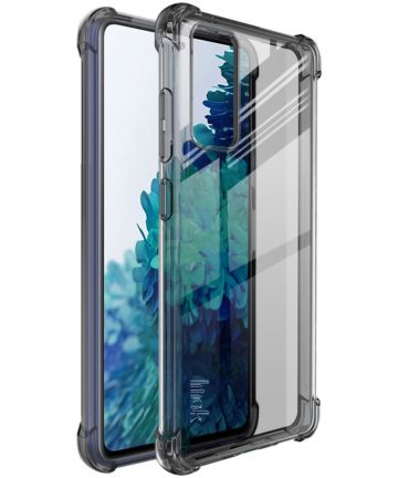 IMAK Samsung Galaxy S20 FE Hoesje + Screenprotector Transparant Zwart Hoesjes
