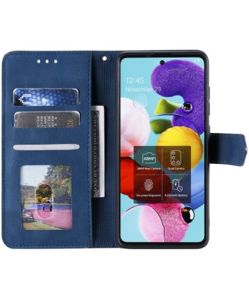 Samsung Galaxy S20 FE Hoesje Retro Book Case Portemonnee Blauw Hoesjes
