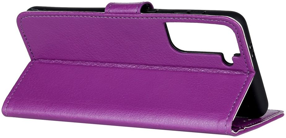 Samsung Galaxy S21 Hoesje met Pasjes Book Case Kunstleer Paars afbeelding 3