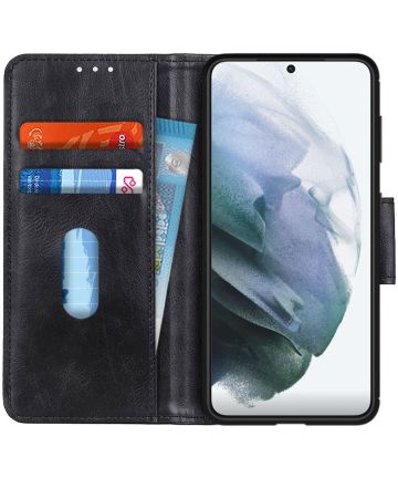 Samsung Galaxy S21 Hoesje Wallet Book Case Zwart Hoesjes