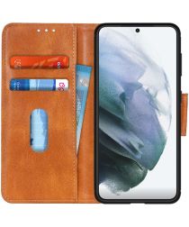 Samsung Galaxy S21 Hoesje Wallet Book Case Bruin