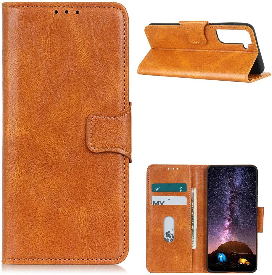 Samsung Galaxy S21 Hoesje Wallet Book Case Bruin afbeelding 4