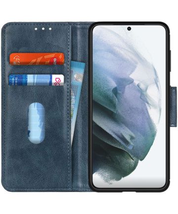 Samsung Galaxy S21 Hoesje Wallet Book Case Blauw Hoesjes