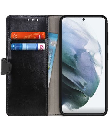 Samsung Galaxy S21 Hoesje Portemonnee Book Case Zwart Hoesjes
