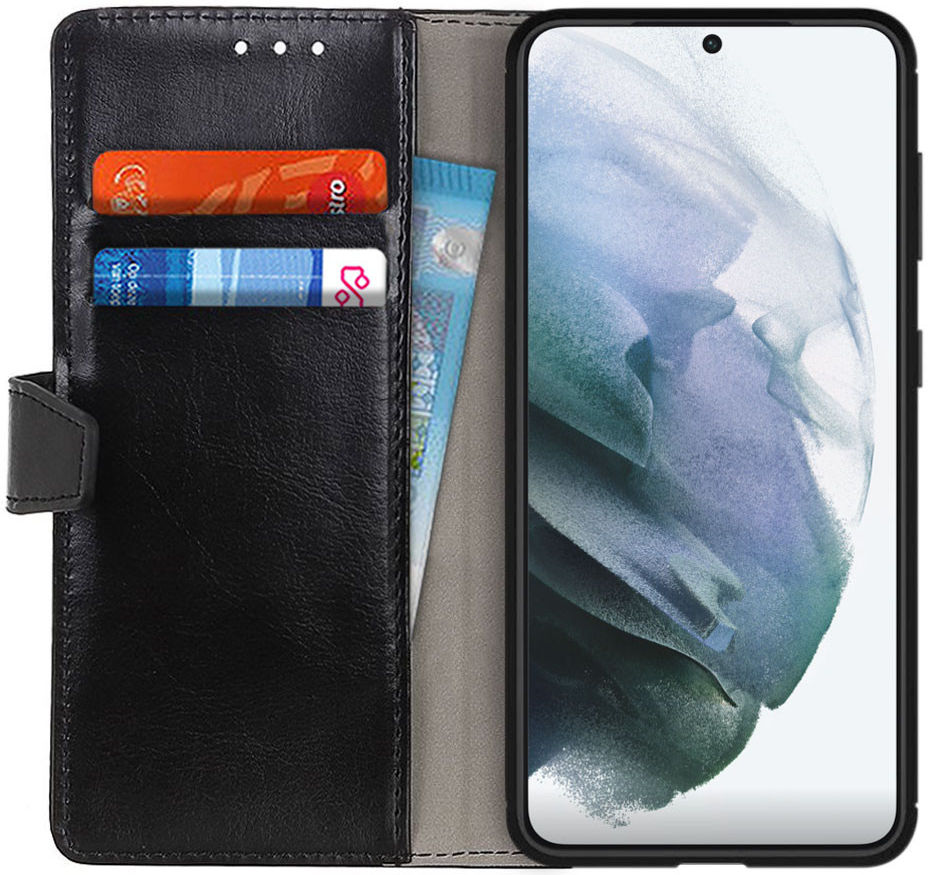 Samsung Galaxy S21 Hoesje Portemonnee Book Case Zwart afbeelding 1