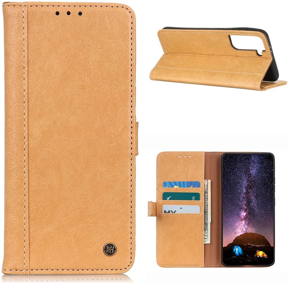 Samsung Galaxy S21 Hoesje Portemonnee Kunstleer Book Case Bruin afbeelding 4