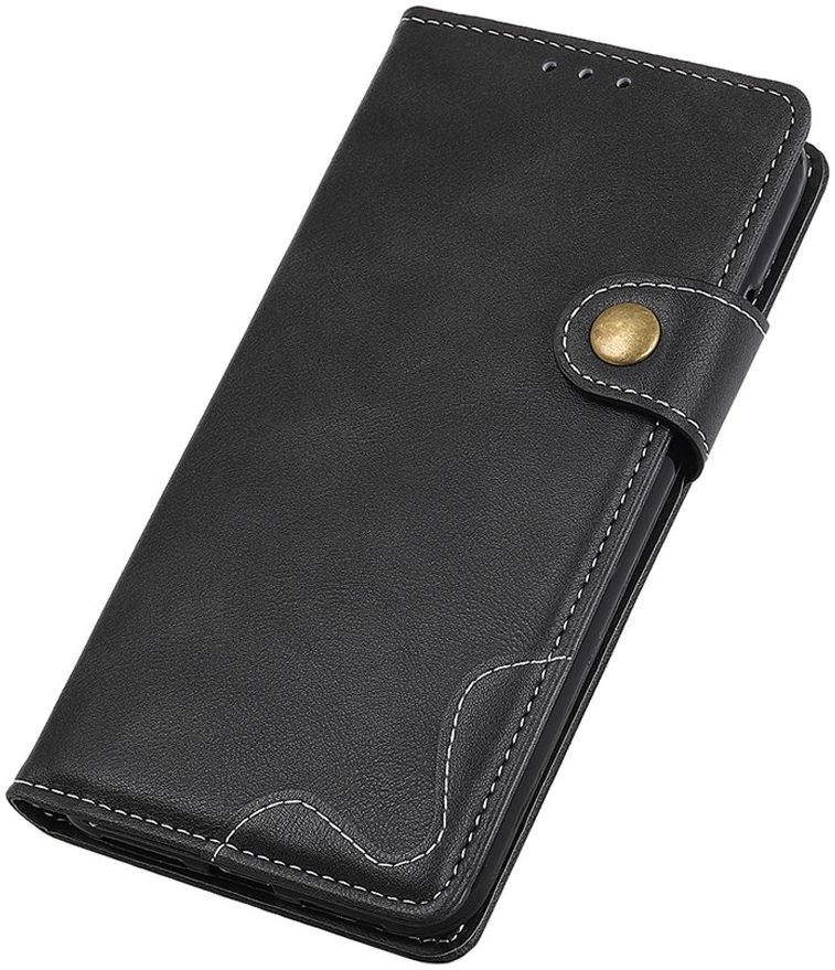 Samsung Galaxy S21 Hoesje Portemonnee met Drukknoop Sluiting Zwart afbeelding 10