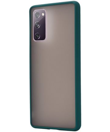 Samsung Galaxy S20 FE Hoesje Matte Transparant Hybride Groen Hoesjes