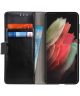 Samsung Galaxy S21 Ultra Hoesje Portemonnee Book Case Zwart