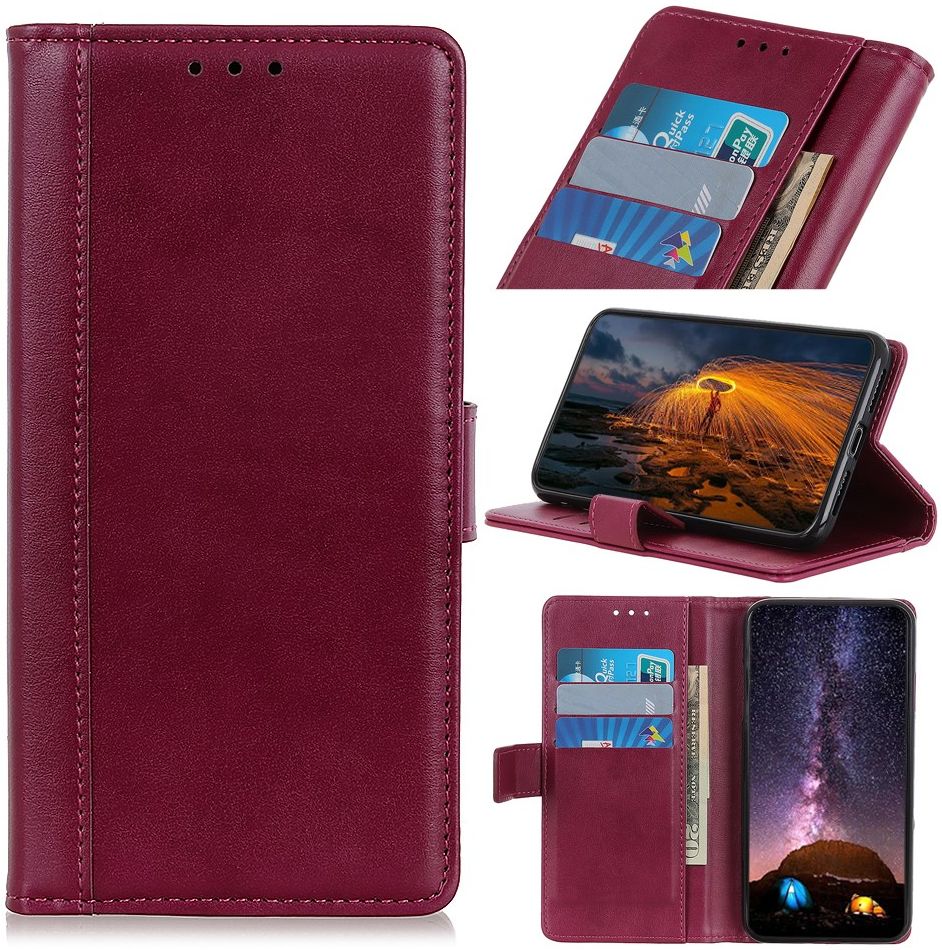 Samsung Galaxy S21 Plus Hoesje Wallet Book Case met Pasjes Rood afbeelding 5