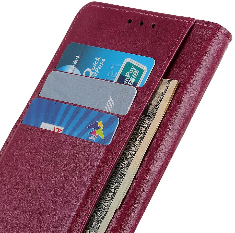 Samsung Galaxy S21 Plus Hoesje Wallet Book Case met Pasjes Rood afbeelding 2
