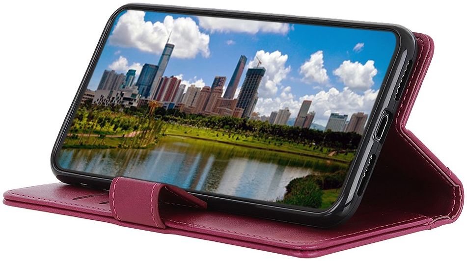 Samsung Galaxy S21 Plus Hoesje Wallet Book Case met Pasjes Rood afbeelding 4