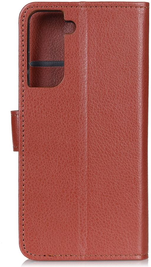 Samsung Galaxy S21 Plus Hoesje met Pasjes Book Case Kunstleer Bruin afbeelding 11