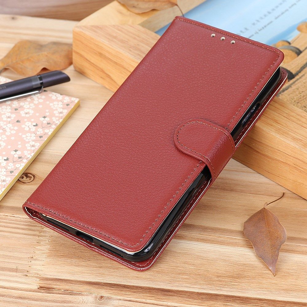 Samsung Galaxy S21 Plus Hoesje met Pasjes Book Case Kunstleer Bruin afbeelding 2