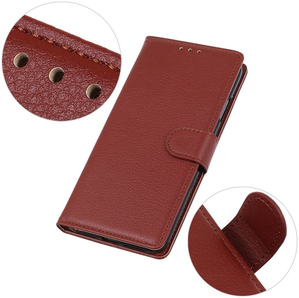 Samsung Galaxy S21 Plus Hoesje met Pasjes Book Case Kunstleer Bruin afbeelding 7