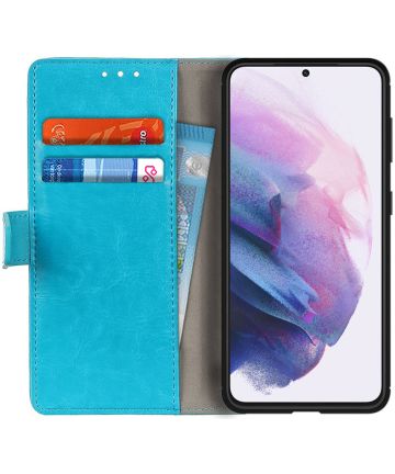 Samsung Galaxy S21 Plus Hoesje Portemonnee Book Case Blauw Hoesjes