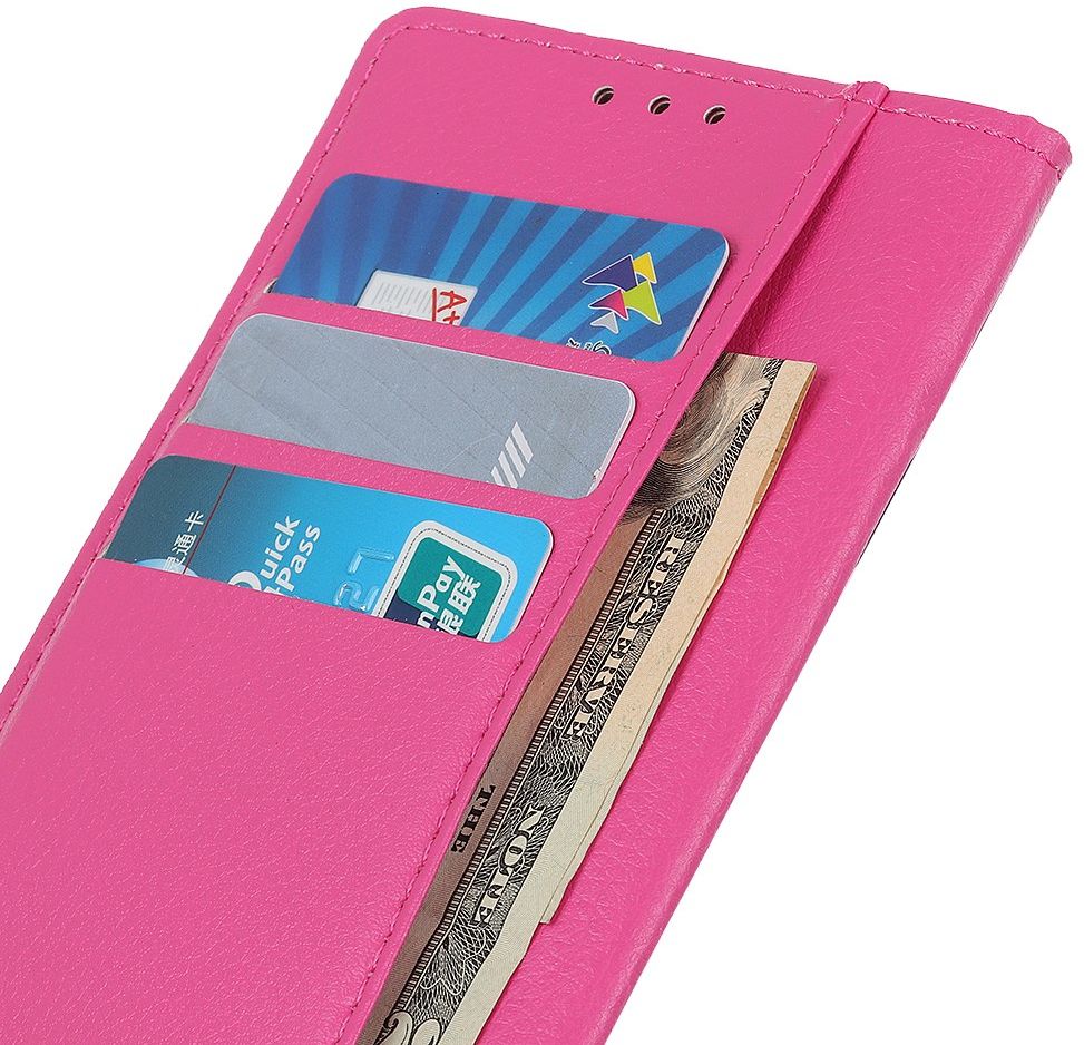 Samsung Galaxy S21 Ultra Hoesje met Pasjes Book Case Kunstleer Roze afbeelding 3