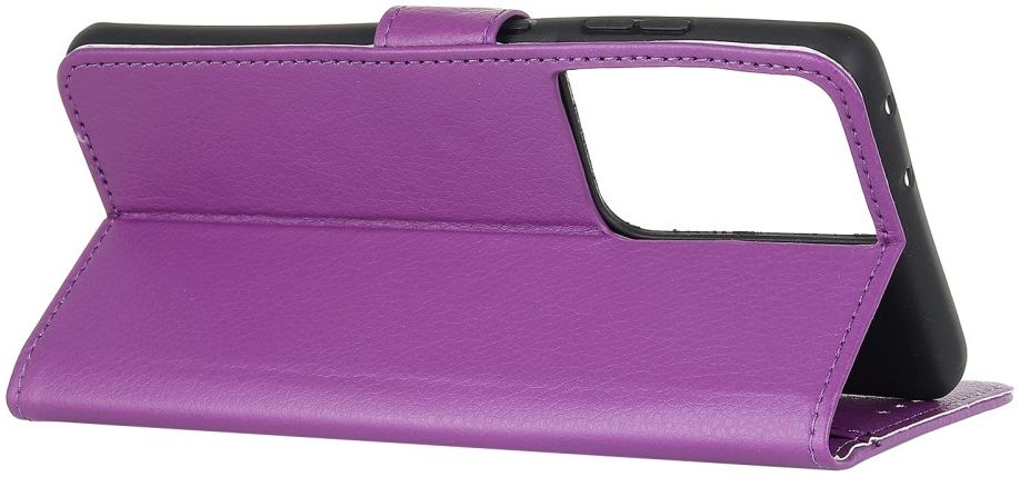 Samsung Galaxy S21 Ultra Hoesje met Pasjes Book Case Kunstleer Paars afbeelding 7
