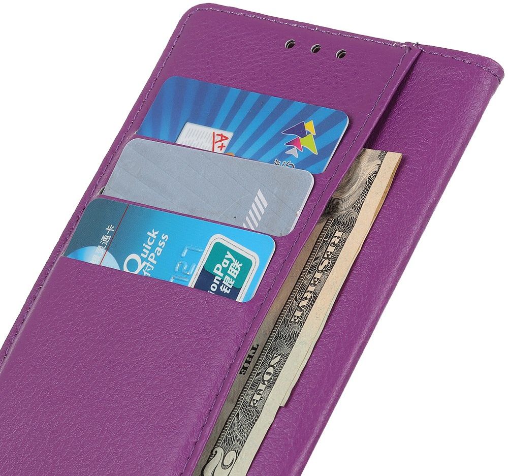 Samsung Galaxy S21 Ultra Hoesje met Pasjes Book Case Kunstleer Paars afbeelding 3