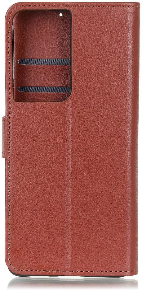 Samsung Galaxy S21 Ultra Hoesje met Pasjes Book Case Kunstleer Bruin afbeelding 6
