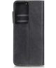 Samsung Galaxy S21 Ultra Hoesje Portemonnee Drukknoop Sluiting Zwart