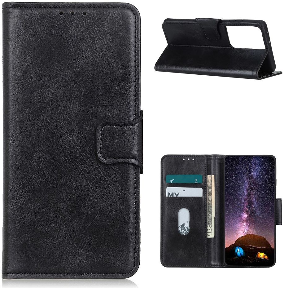Samsung Galaxy S21 Ultra Hoesje Wallet Book Case Zwart afbeelding 4