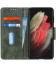 Samsung Galaxy S21 Ultra Hoesje Wallet Book Case Groen