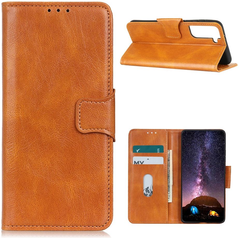 Samsung Galaxy S21 Plus Hoesje Wallet Book Case Bruin afbeelding 4