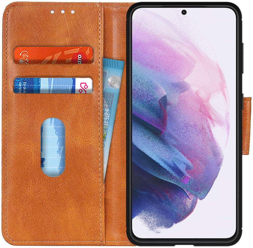 Samsung Galaxy S21 Plus Hoesje Wallet Book Case Bruin afbeelding 1