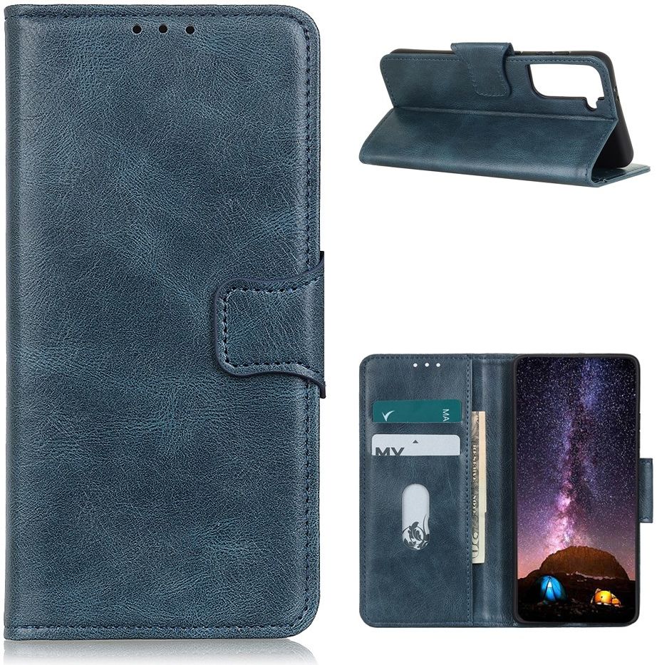 Samsung Galaxy S21 Plus Hoesje Wallet Book Case Blauw afbeelding 4